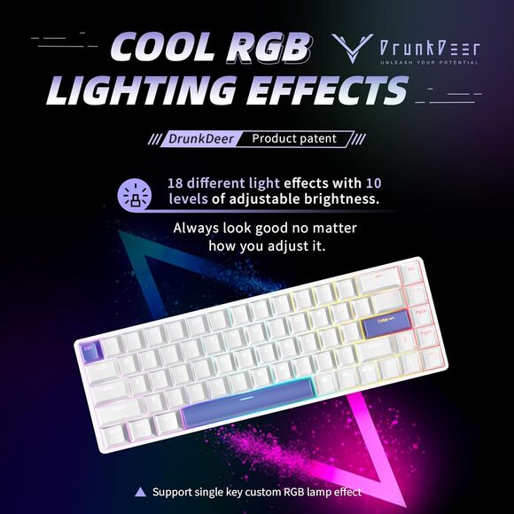 DrunkDeer G65 Rapid Trigger Mechanical Keyboard Magnetic Switch Gaming PBT - Picture 7 of 7